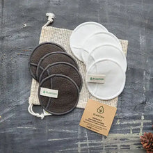 Load image into Gallery viewer, Reusable Cotton Rounds - Cotton + Bamboo Set